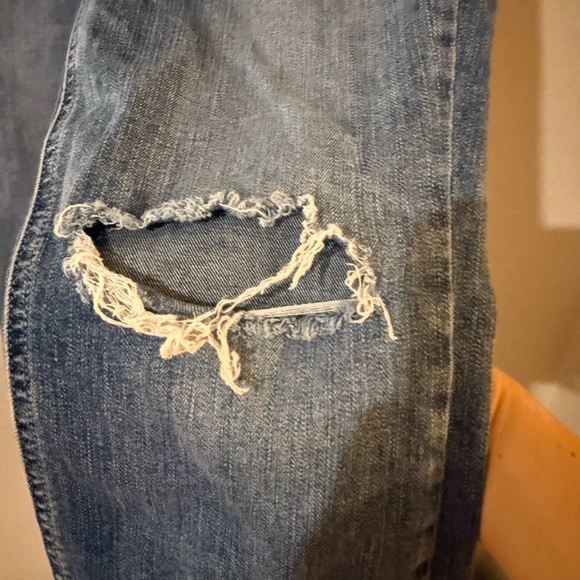 PAIGE Women's Cindy Straight Leg Distressed Ankle Blue Jeans - Picture 2 of 8